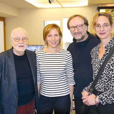 Die Schauspieler (v.r.n.l.) Sophie von Kessel, Rainer Bock und Franziska Weisz besuchten Günter Rohrbach und den Günter-Rohrbach-Filmpreis auf der Berlinale